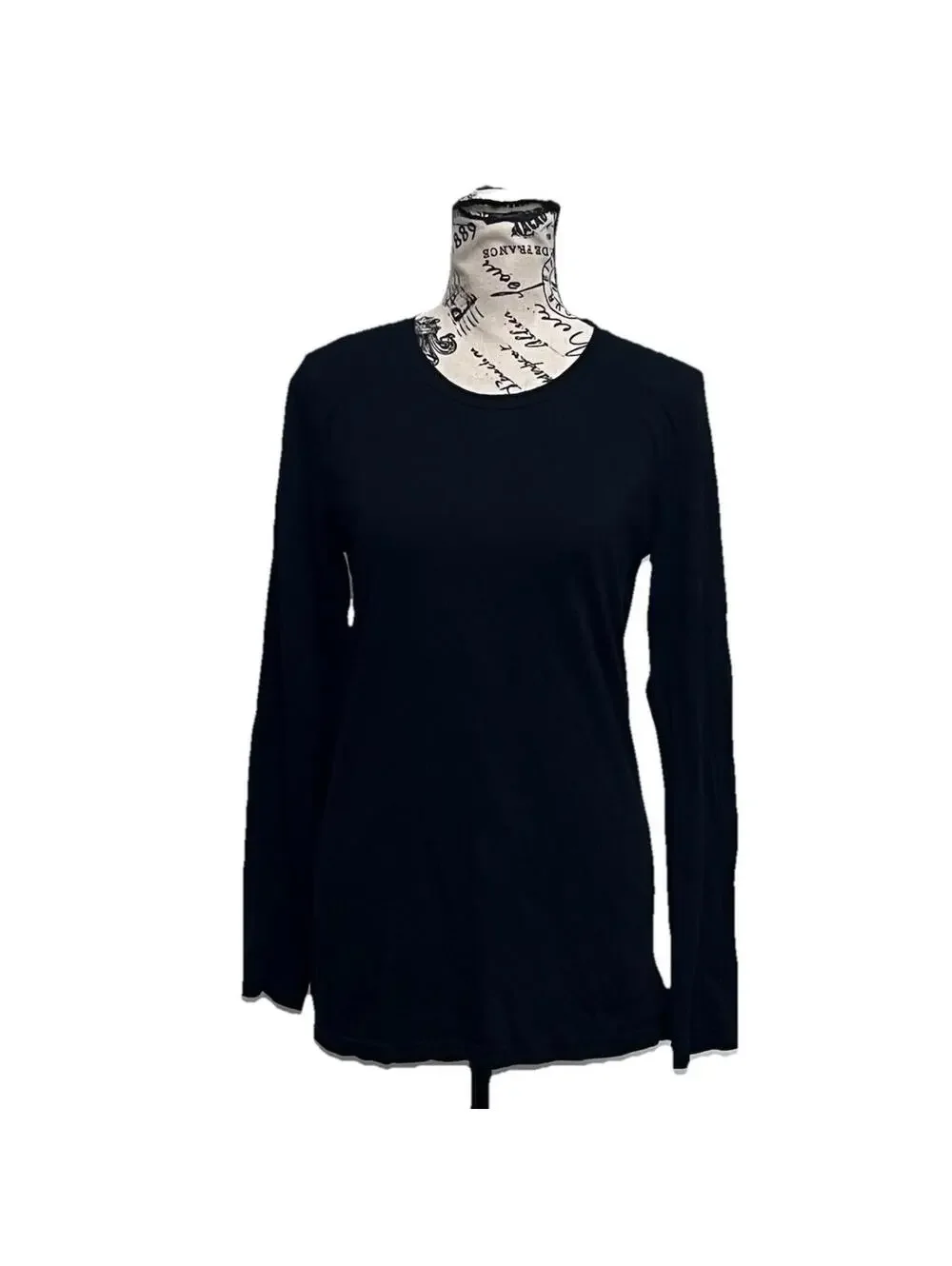 Nordstrom Rack Black Pima Cotton Long Sleeve Tunic Top Women’s Large Soft